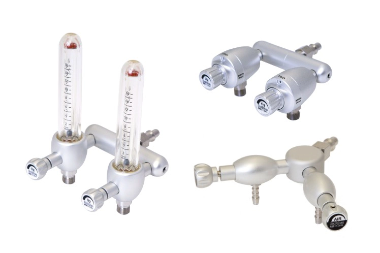 Anschlussgeräte: Flowmeter, Stufenregler & Mischsysteme